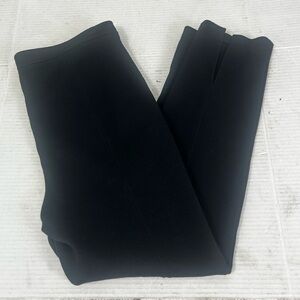 St. John Caviar Elegant Black Knit Dress Pants Trousers 12 Modest Old Money Chic